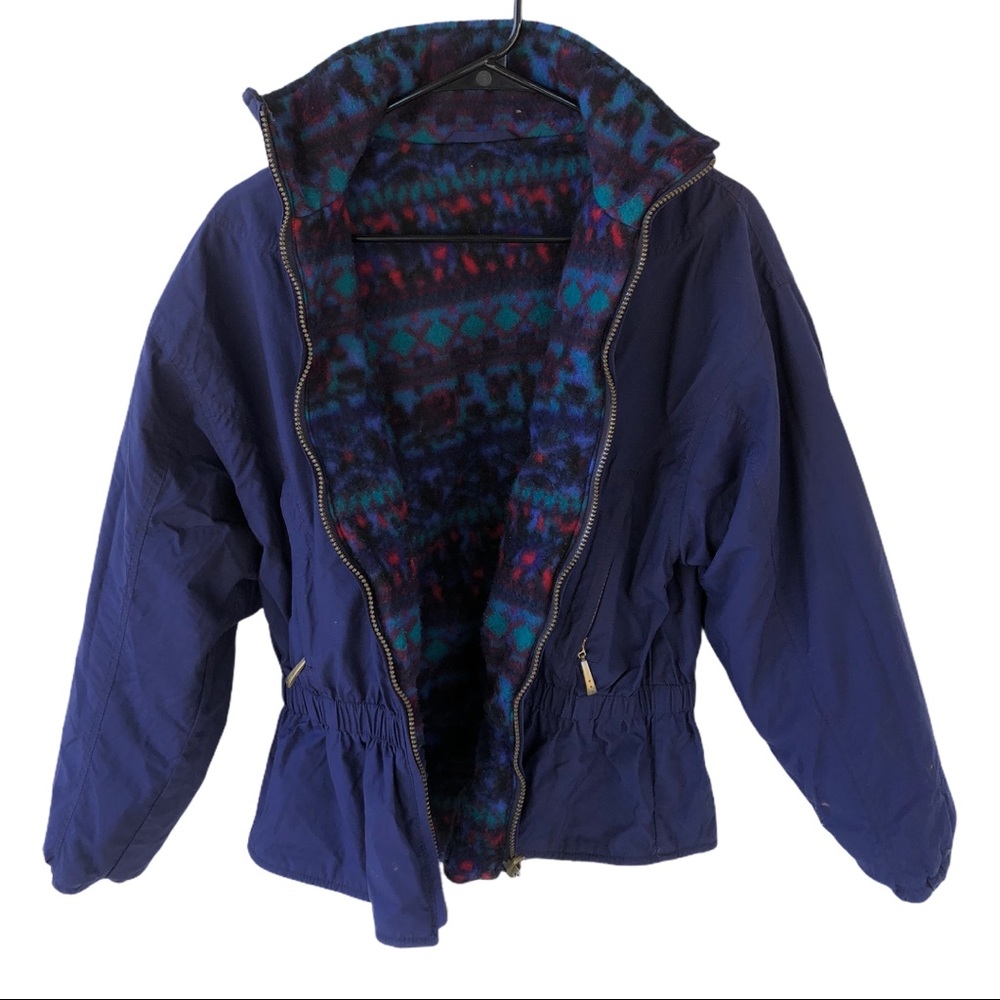 Vtg Nordic Women's Reversible Fleece Jacket Sz. M